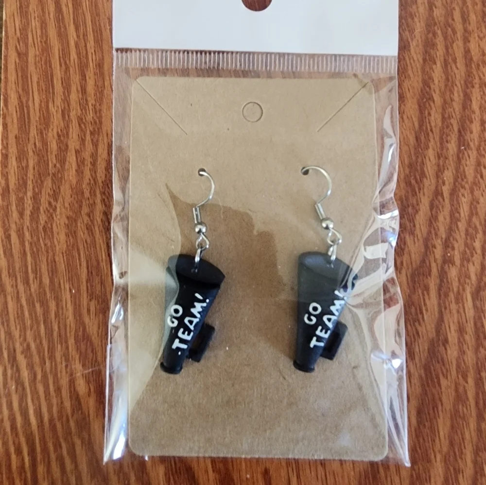 Black and White Minimalist Dangle Earrings